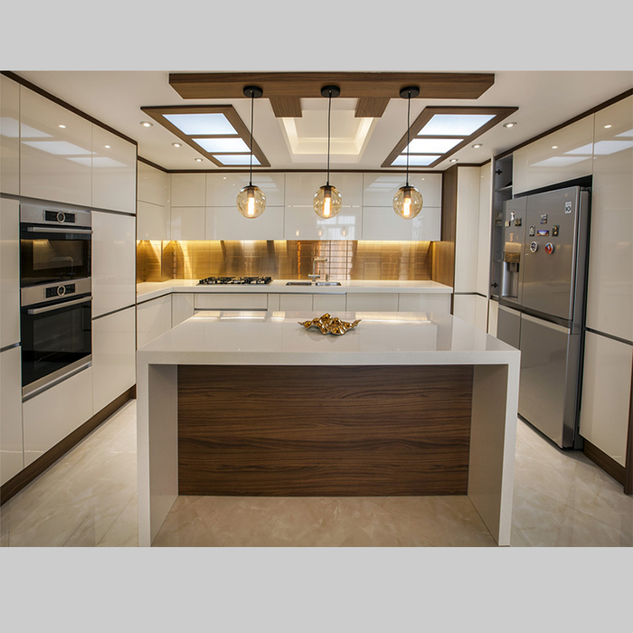کابینت با روکشهای براق (هایگلاس)